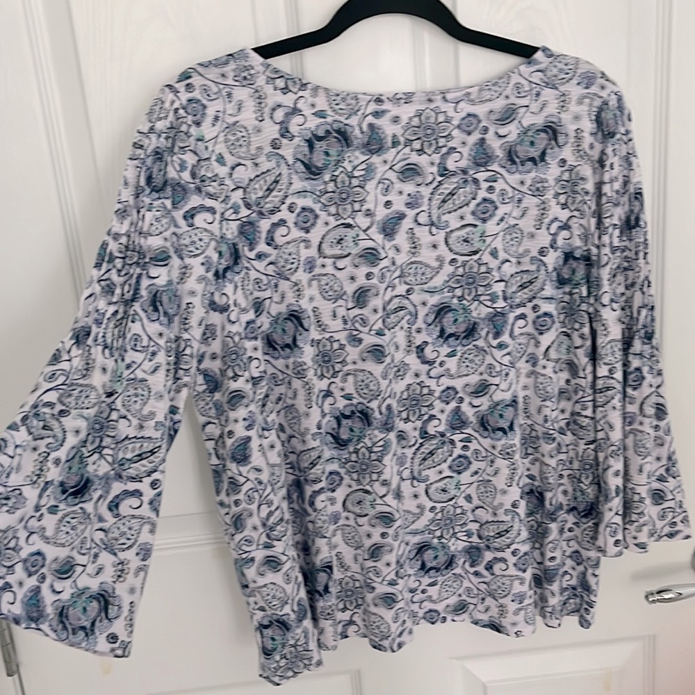 J. JILL bell sleeve boat neck top